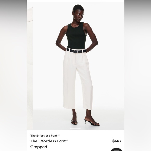 Wilfred Effortless Cropped Pant (Crepette material in Light Birch) - Picture 2 of 7